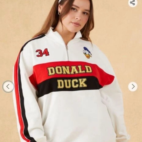 Forever 21 White and Red Donald Duck Sweater - Picture 1 of 5